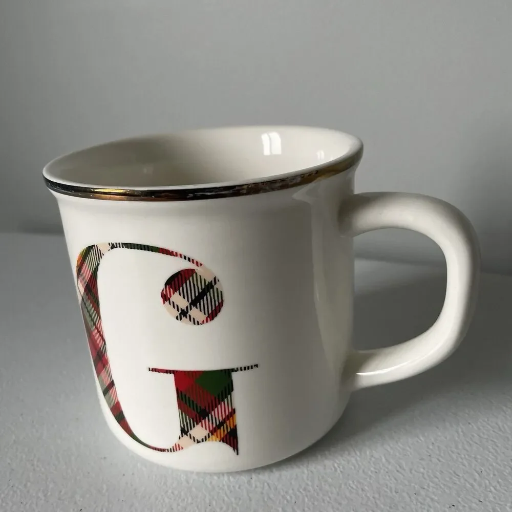 Pottery Bran Stewart Plaid Alphabet 